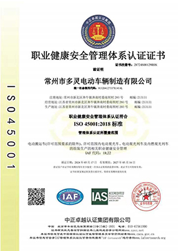 生產(chǎn)觀光小火車廠家-ISO45001:2018